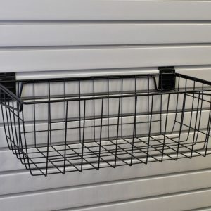 A Snap-Latch Large Deep basket on Slatwall